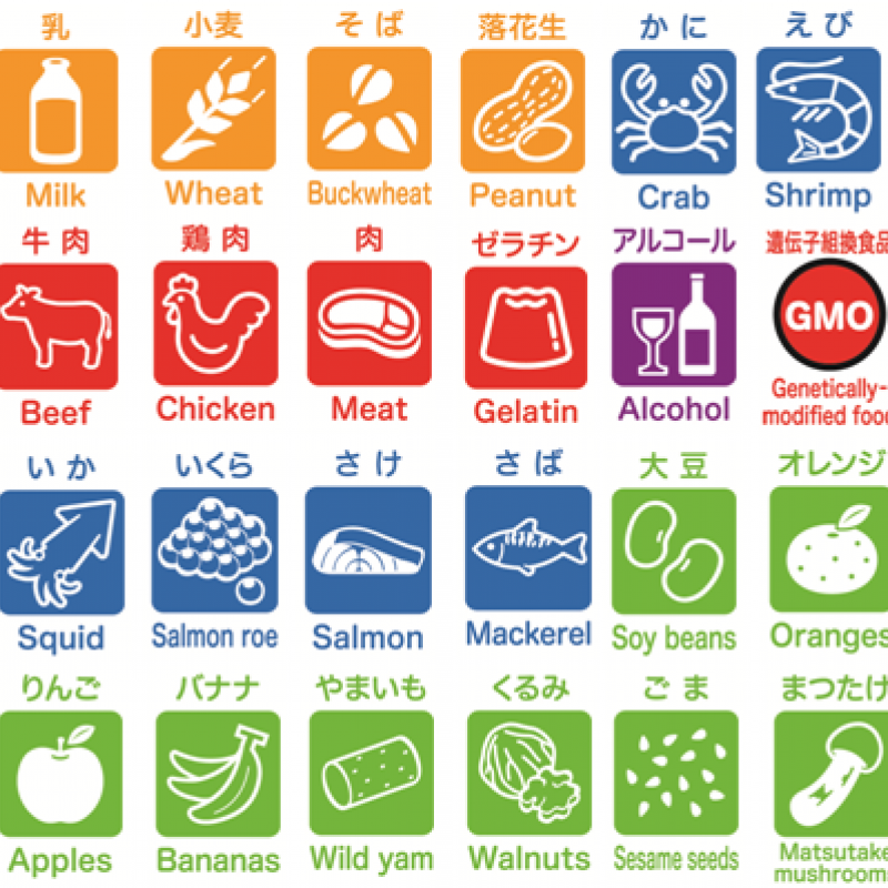 食の多様性・食物アレルギー絵文字の無料ダウンロード開始